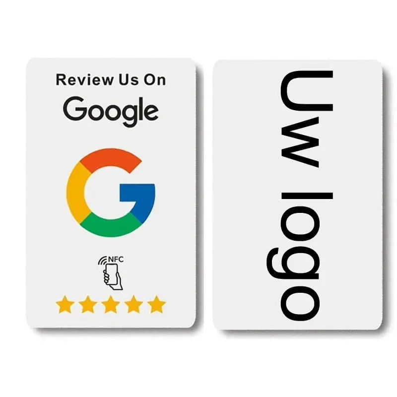 NFC Reviewkaart eenzijdig bedrukt met bedrijfslogo